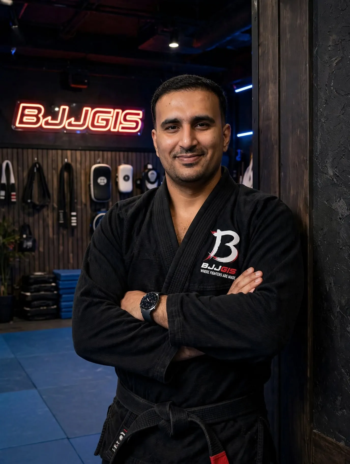 BJJ Gi athlete competing in custom BJJGIS gi