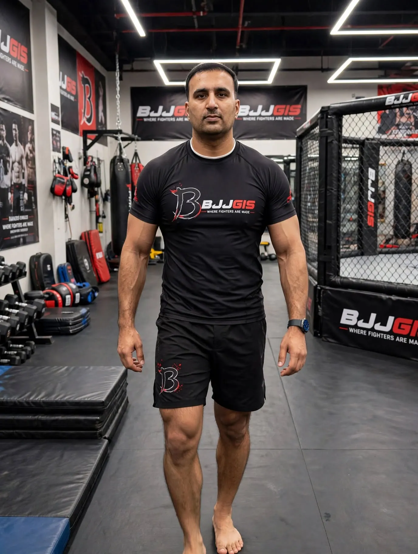 Athlete in a traditional Gi with belt